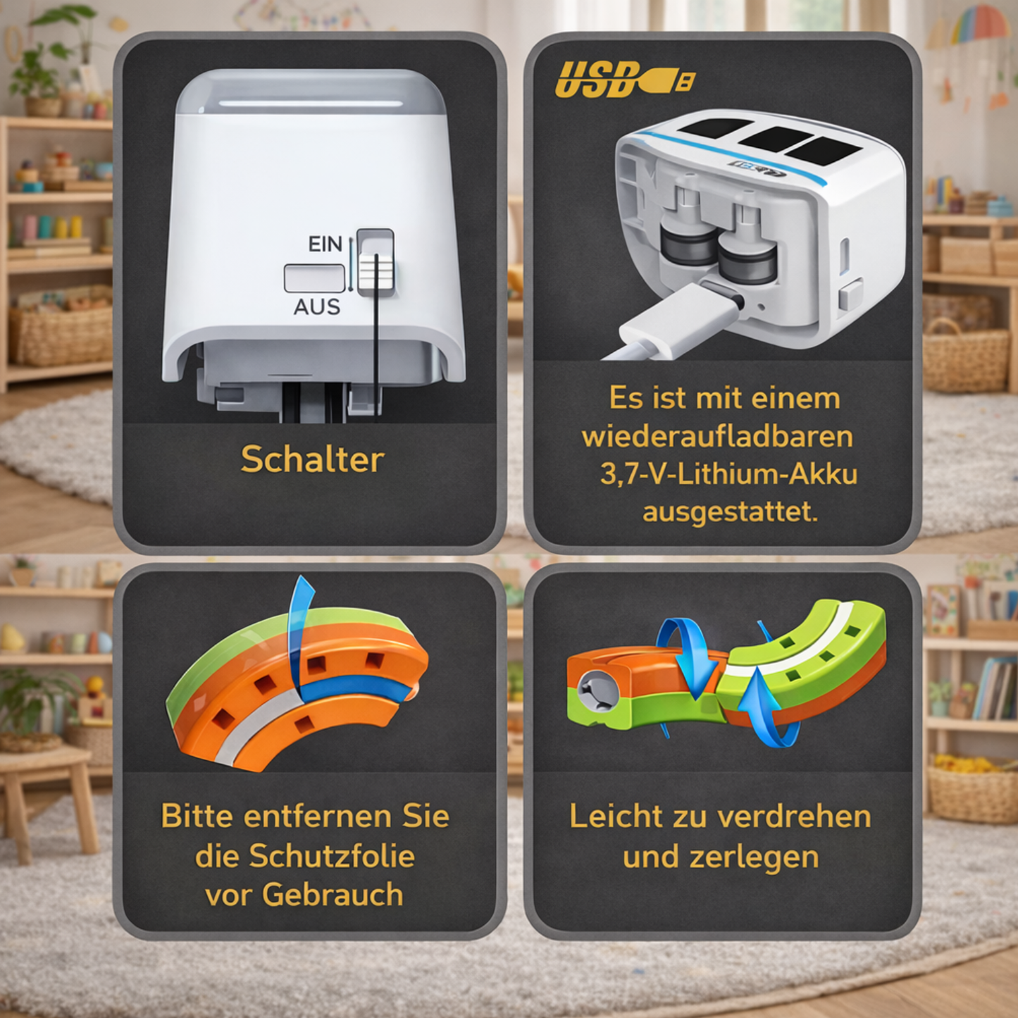 Magische Baustein-Eisenbahn für Kinder (50%Rabatt)